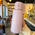 Minimalist 316 stainless steel vacuum insulated water bottle in soft purple with tea infuser - Purple