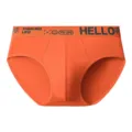 Herren orange atmungsaktive mittelhohe Slip bequeme elastische Unterwäsche einfarbig - Orange