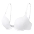 White deep V plunge push up bra, seamless comfortable daily wear padded underwear item - 32/70AB / White