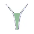 Perizoma sexy a vita bassa con cinturino elastico a V a contrasto comodo e fashion - Taglia S / Verde