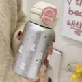 Borraccia termica in acciaio inox con simpatico orso cartone animato doppia bevanda tazza - [Taza termica] Cane che corre sul pianeta Westie - Argento