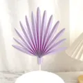 Purple fan paper cake topper for birthday party baking decoration and gift insertion. - 16cm / Purple