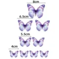 Verschiedene Größen lila Schmetterling Tortendeko von 8 cm bis 4 cm - Schmetterling-Materialkit / Gemischte Größen (4-8 cm) / Violett