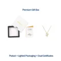 Μενταγιόν πεταλούδα moissanite με κουτί δώρου premium και πιστοποιητικό GRA - Κολιέ (Με Κουτί Συρτάρι & GRA) / 40cm+5cm