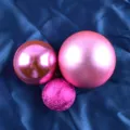 Pink decorative balls set cake topper shiny matte glitter spheres party celebration decor - Pink Wishing Ball / 3 Pieces/Pack / Pink