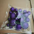 Bolas de espuma con purpurina violeta decoración de tartas tallos alambre fiesta - Bola con Purpurina (Tamaños Mixtos) / Juego de 20 Piezas / Púrpura