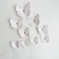 Zarte rosa 3D Papier Schmetterlinge Set für Geburtstagskuchen Deko - Schmetterling-Materialkit / Gemischte Größen / Rosatöne