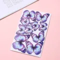 Set of colorful gradient purple and blue butterfly cake toppers for DIY birthday decor - Butterfly Style (H07) / Purple