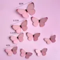 Set mit rosa Papier-Schmetterling-Kuchendeko in verschiedenen Größen für Ihre Feier - Materialkit für Schmetterlings-Set / Gemischte Größen (4-8 cm) / Rosa