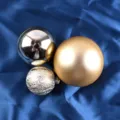 Decorative balls set for cake baking party ornament colorful shiny matte glitter finish - Gold Wishing Ball / 3 Pieces/Pack / Gold