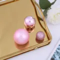 Macaron pink cake decoration balls set, plastic sphere toppers for birthday party baking. - 3 Pieces Set / Pink