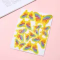 Colorful gold-stamped butterfly cake toppers for birthday party DIY dessert decoration - Butterfly Style (H04) / Colorful