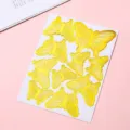 Set of elegant gold foil butterfly cake toppers on a white card for DIY dessert decor. - Butterfly Topper Style (H04) / Yellow