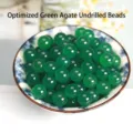Hochwertige grüne Achatperlen ohne Bohrung für die professionelle DIY-Schmuckherstellung - 10mm / 7A Grüner Achat