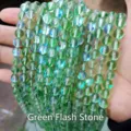 Hoogwaardige 8mm groene iriserende glazen kralenstrengen voor DIY-sieraden en handwerk. - Iridiserend Groen Glanzend / 8mm (Ongeveer 47 kralen)