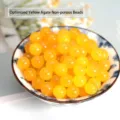 Perline tonde in agata gialla trattata senza foro per la creazione di gioielli fai da te - 6mm / Perlina in Agata Gialla 7A senza Foro