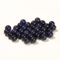 Perle sciolte in pietra arenaria blu sintetica senza foro per creazione gioielli DIY - 6mm / Blu Profondo (Pietra del sole blu sintetica)
