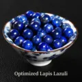Perle tonde in lapislazzuli blu ottimizzato senza foro per gioielli - 8mm / Blu (Lapislazzuli ottimizzato)