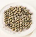 Perle rotonde non forate in diaspro dalmata naturale 7A per creazione di gioielli - 8mm / Pietra dalmata naturale