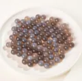 Perle tonde in agata 7A grigio semitrasparente di alta qualità per accessori gioielli fai da te - 8mm / Agata Grigia Naturale