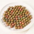 Perline rotonde in pietra unakite naturale senza fori per gioielli e artigianato fai-da-te - 8mm / Unakite