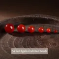 Perle tonde in agata rossa naturale di grado 5A senza foro per la creazione di gioielli - 6mm / Perline di Agata Rossa 5A Senza Foro