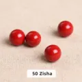 Perle tonde in agata rossa senza foro per la creazione di gioielli fai da te orecchini - 8mm / 50 Pezzi / Cinabro