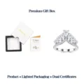 Elegant S925 silver marquise-cut V-shape crown ring with premium gift box and GRA certificate - US Size 5 / Crown Pinky Ring with Gift Box & GRA Certificate