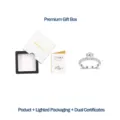 S925 silver one carat moissanite ring set with luxury gift box and GRA certificate - US Size 5 / S925 Silver (Full Moissanite) Ring With Drawer Box & GRA Certificate