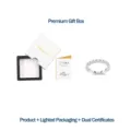 S925 ασημένιο δαχτυλίδι moissanite eternity με κουτί δώρου και πιστοποιητικό GRA - Μέγεθος US 5 / Με Κουτί Συρταριού και Πιστοποιητικό GRA / Ασημί