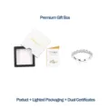 S925 sterling silver moissanite half-eternity ring with gift box and GRA certificate. - US Size 5 / Ring + Drawer Box + GRA Certificate / Silver