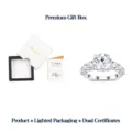 Ασημένιο δαχτυλίδι αρραβώνων Moissanite S925 με πιστοποιητικό GRA και κουτί δώρου - Μέγεθος US 8 / Μέγεθος HK 17 / Δαχτυλίδι Ασήμι 925 Μοϊσανίτης Με Κουτί Δώρου Και Πιστοποιητικό GRA