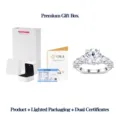 Δαχτυλίδι Moissanite S925 με πιστοποιητικό GRA και λευκό κουτί κοσμημάτων LED - Μέγεθος US 8 / Μέγεθος HK 17 / Δαχτυλίδι Ασήμι 925 Μοϊσανίτης Με Λευκό LED Κουτί Και Διπλά Πιστοποιητικά