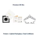 Δαχτυλίδι moissanite από ασήμι 925 σε σχήμα V με μια πλήρη πολυτελή συσκευασία δώρου - Μέγεθος US 8 (Περίπου 56,5 mm) / Δαχτυλίδι V Ασήμι 925 Με Μοϊσανίτη (Με Κουτί Δώρου Συρτάρι και Πιστοποιητικό GRA)