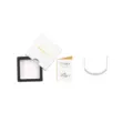 Elegantes S925 Silber Moissanit Halsketten Set mit Schmuckschatulle und GRA Zertifikat - Lächeln Bogen Stil (N17102) mit Geschenkbox Set (GRA Enthalten) / 40cm+5cm / Silber