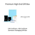 S925 sterling silver geometric Moissanite bracelet with luxury blue gift packaging set - S925 Silver Bangle (Full Moissanite) / With Blue LED Gift Box + GRA Certificate + National Test