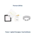 Anillo de moissanita plata S925 con caja de regalo premium y certificado GRA - Talla US 7 / Anillo Moissanita Plata S925 + Caja Cajón + Certificado GRA