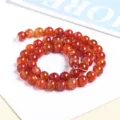 Deep red dragon vein agate loose beads for DIY jewelry making and bracelet stringing - 4mm (Approx 90pcs) / Enhanced Deep Red Dragon Vein Agate