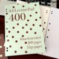 A4 polka dot loose-leaf notebook with 200 pages and 8mm feint ruled lines for daily study. - Green Polka Dot Slim Notebooks
