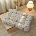 Cama de peluche para gatos y perros, colchoneta de dormir rectangular suave con huellas. - Talla XS (35x29cm) / Huella de Pata Café Claro