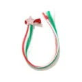 Festive Christmas star hair clip with colorful red and green hair extensions for girls - Pink Star