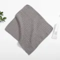 Grey waffle weave kitchen dish towel, highly absorbent small cleaning cloth for home use. - 30x30cm Waffle Small Square Towel / Dark Gray