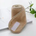 Adjustable coral fleece makeup spa headband in tan beige color for washing face - Coffee