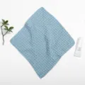Blue Waffle Weave Kitchen Towel Absorbent Small Facial Hand Towel Salon Gift - 30x30cm Waffle Small Square Towel / Lake Blue