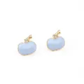 Delicate light blue enamel pumpkin stud earrings with LOVE lettering for Thanksgiving - 8# Fog Blue Pumpkin Stud Earrings