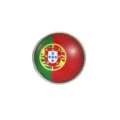 Runde Portugal-Flaggen Glasedelstein Metallbrosche Abzeichen für Fußballfans Souvenir - Portugal (2#)