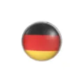 Deutschland Flagge runde Glas-Cabochon-Metallbrosche Pin für Fußballfans Fanartikel - Deutschland (4#)
