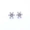 Elegant silver-plated snowflake stud earrings featuring sparkling rhinestones for Christmas - Snowflake Stud Earrings