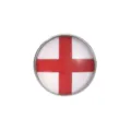 Runder England Flagge Pin Anstecker mit Glascabochon und Metallrahmen - England (6#)