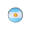 Runder Argentinien Flagge Anstecker aus Glas, tolles Fußball Weltmeisterschaft Souvenir. - Argentinien (7#)